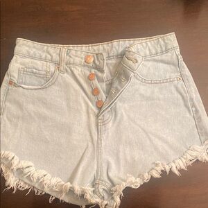Light Blue Denim Women Shorts